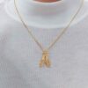 Colar Nossa Senhora Com Zircônias Brancas Folheado Em Ouro 18k - Image 3