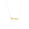 Colar Gratidão Folheado Em Ouro 18k