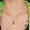 Colar Nossa Senhora Com Zircônias Brancas Folheado Em Ouro 18k - Image 2