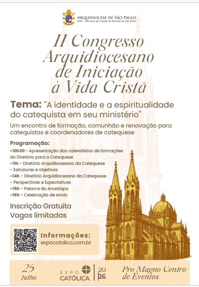 Inscrições abertas para o II Congresso Arquidiocesano de Iniciação à Vida Cristã
