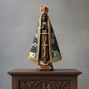 Imagem Nossa Senhora Aparecida 32cm Manto Trabalhado Strass