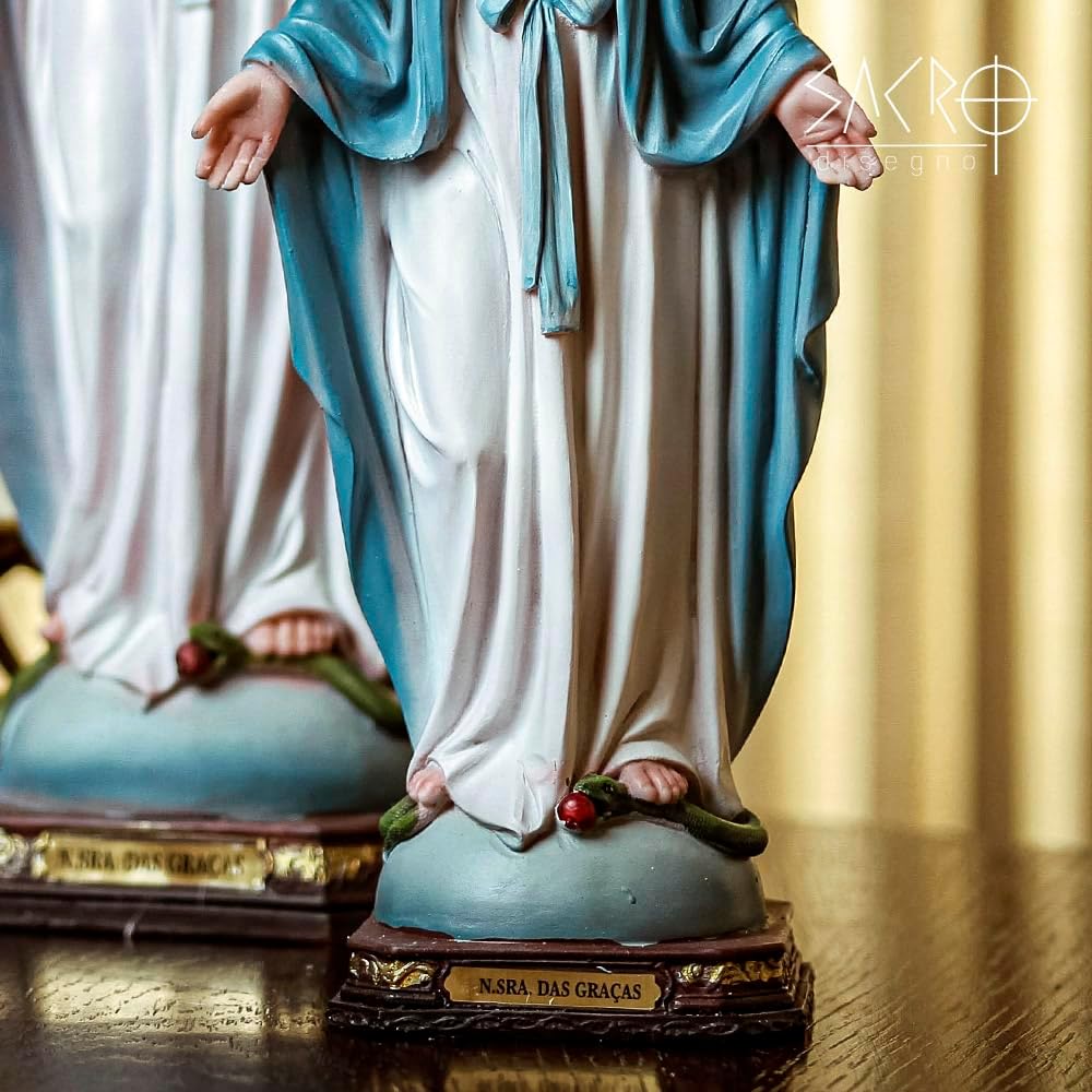 Sacro, Imagem Nossa Senhora Das Graças Resina 30cm - Imagem 4