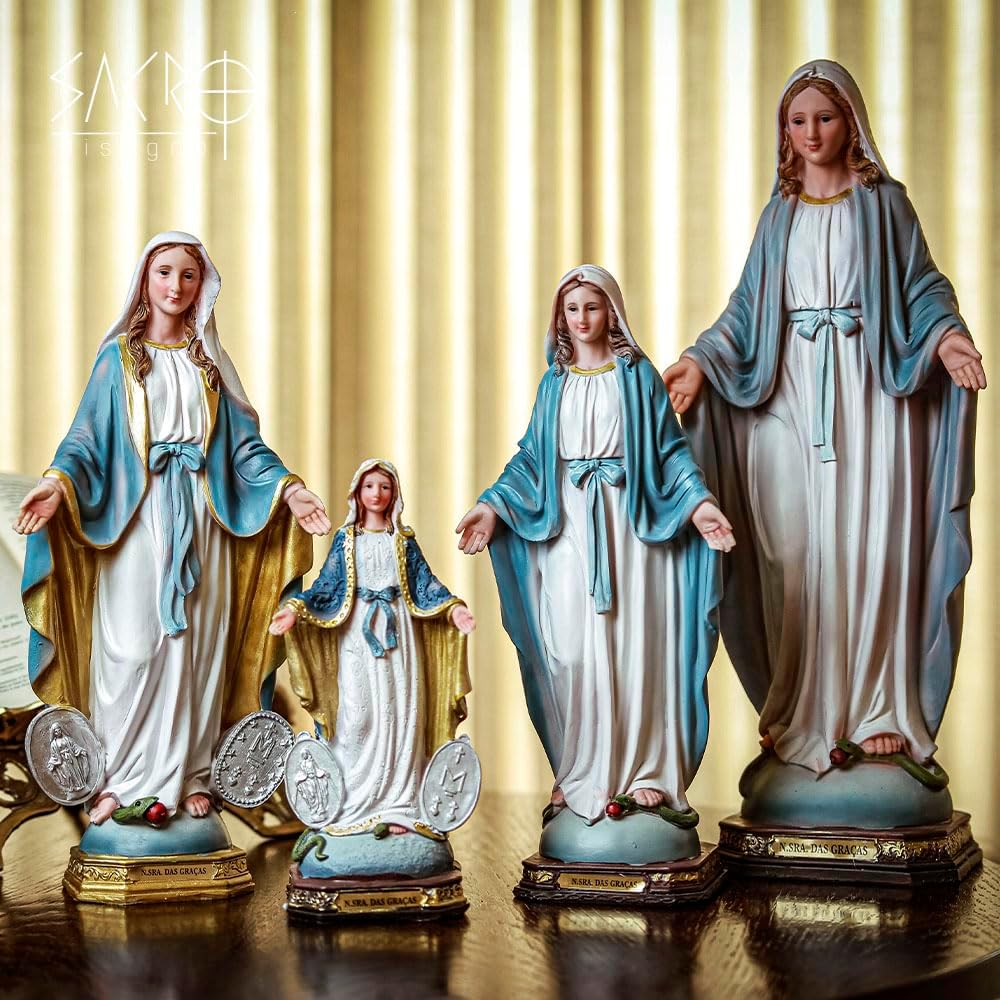 Sacro, Imagem Nossa Senhora Das Graças Resina 30cm - Imagem 5