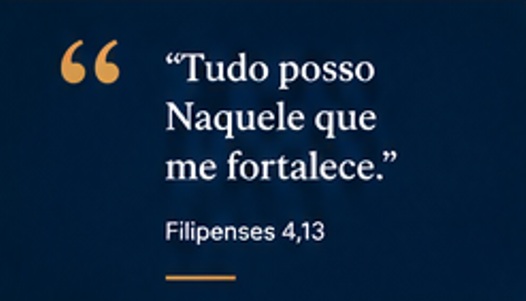Tudo posso naquele que me fortalece