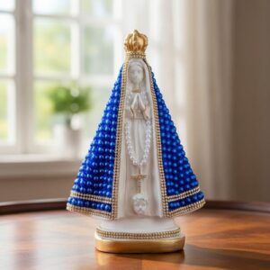 Imagem Nossa Senhora Aparecida 27cm Pérola Azul Linda